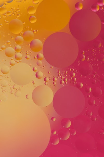 粉色和橙色泡泡数码壁纸